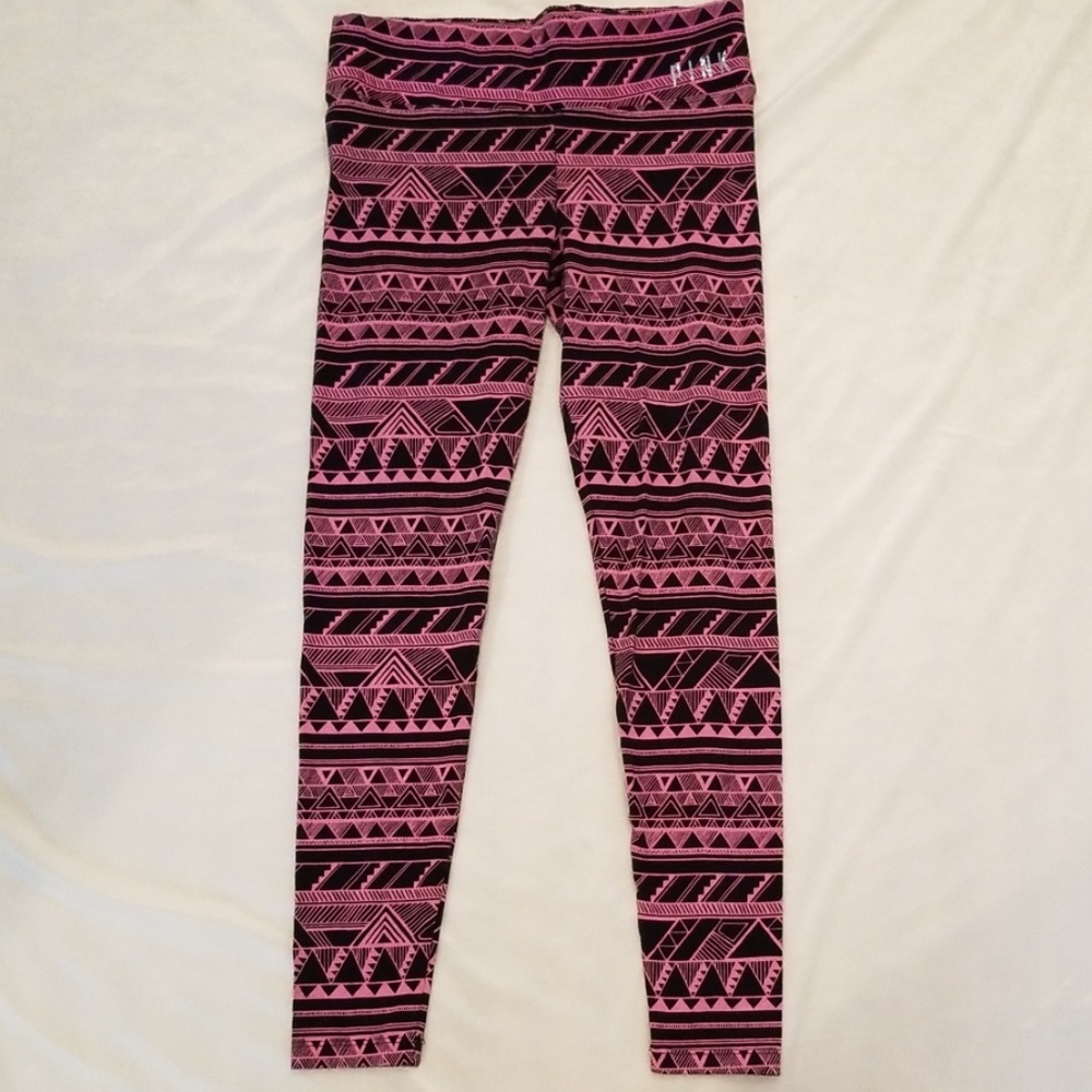 Pink vs Pink BLING Aztec Leggings Small Nwot
